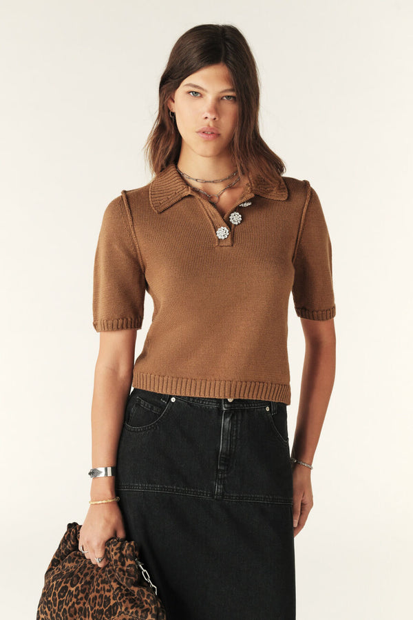 BA&SH Tylak Jumper,Camel