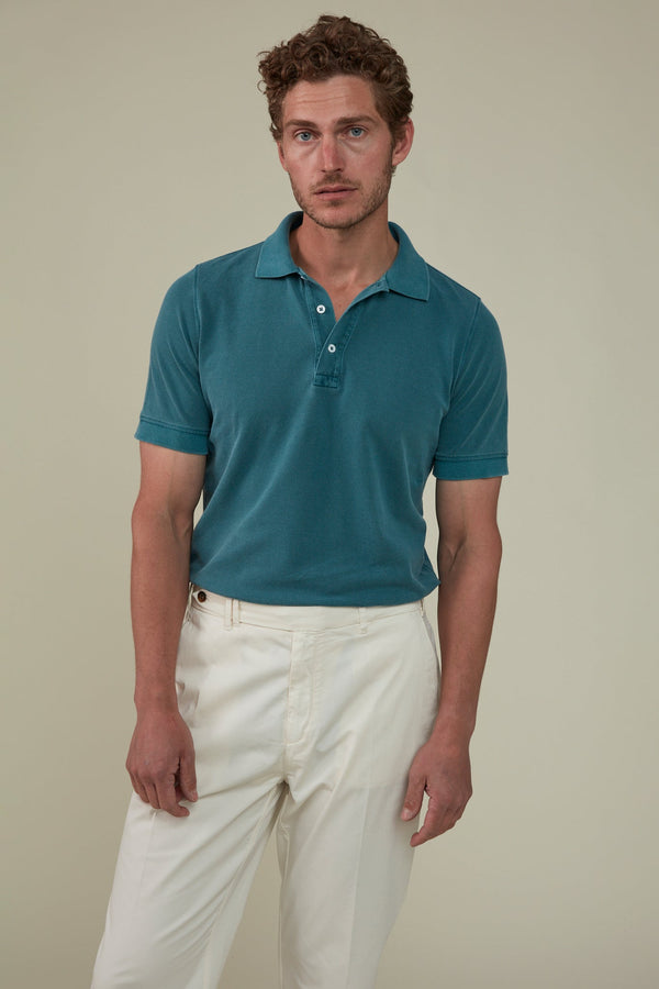 Christian Kimber Rosebud Short Sleeved Polo,Petrol