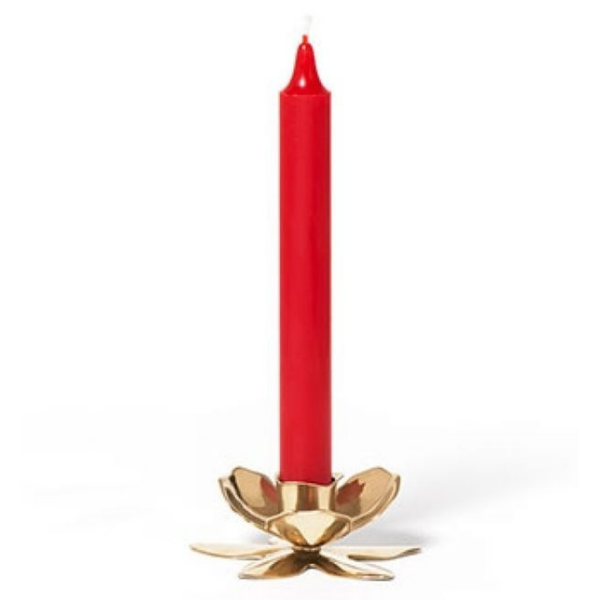 Trudon Flower Candlestick - Gold Plated