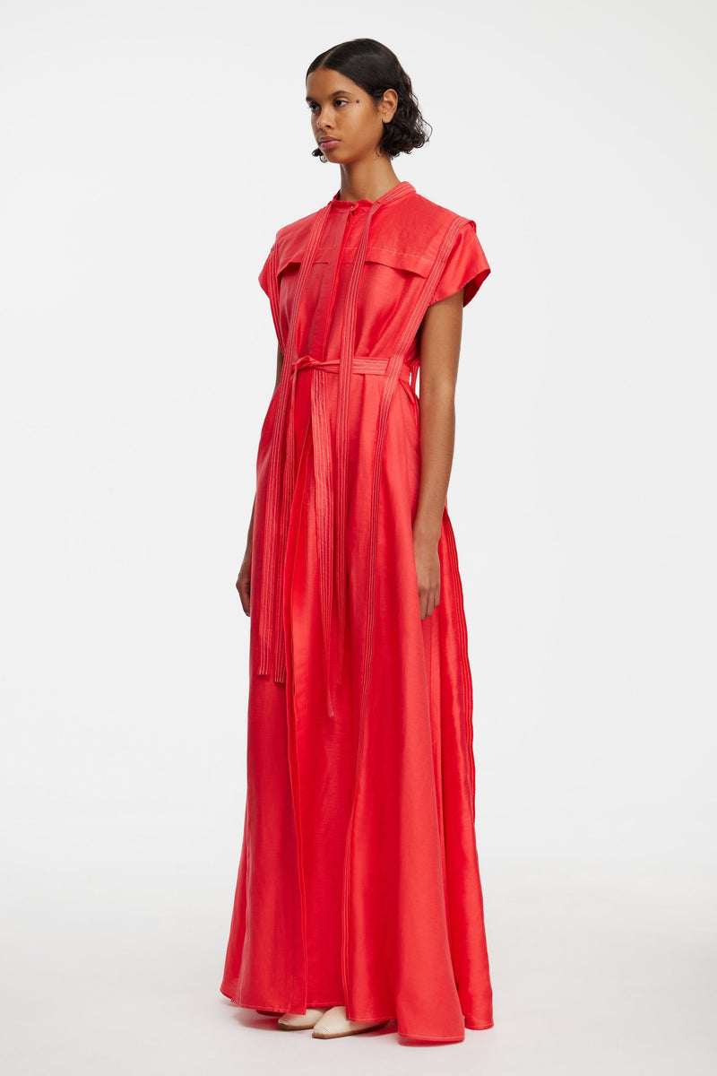 Acler Fairyhill Maxi Dress,Chilli