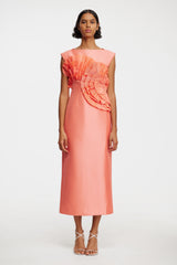 Acler Glynde midi Dress,Hibiscus Pink