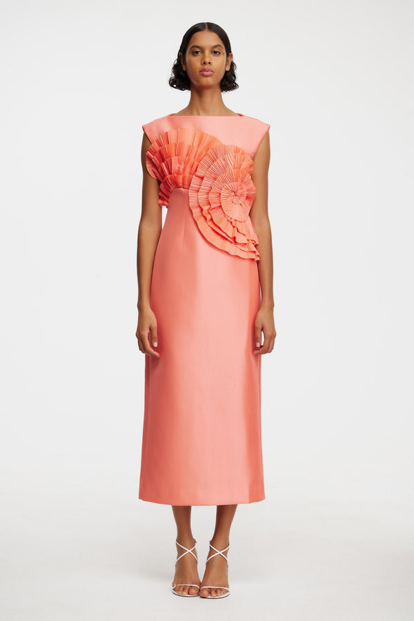 Acler Glynde midi Dress,Hibiscus Pink