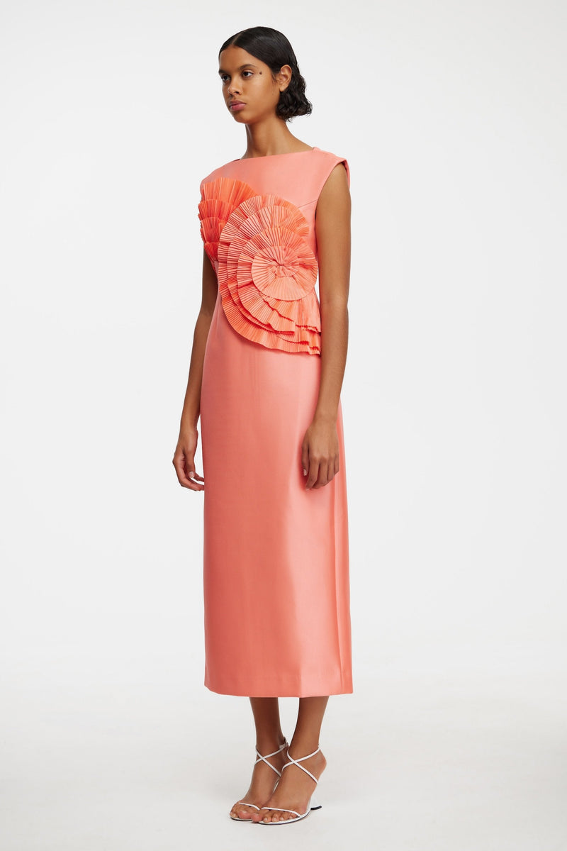 Acler Glynde midi Dress,Hibiscus Pink