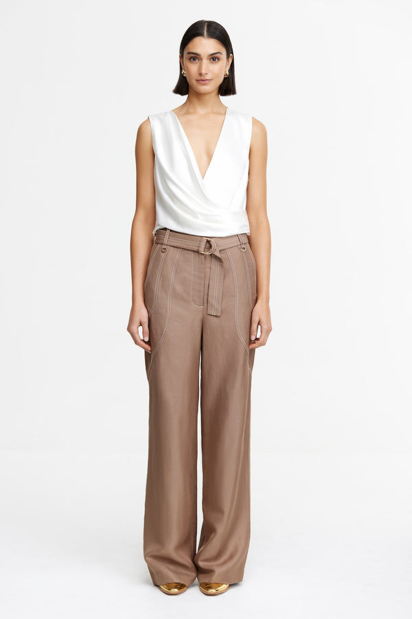 Acler Geary Pant,Sepia