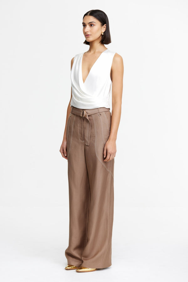 Acler Geary Pant,Sepia