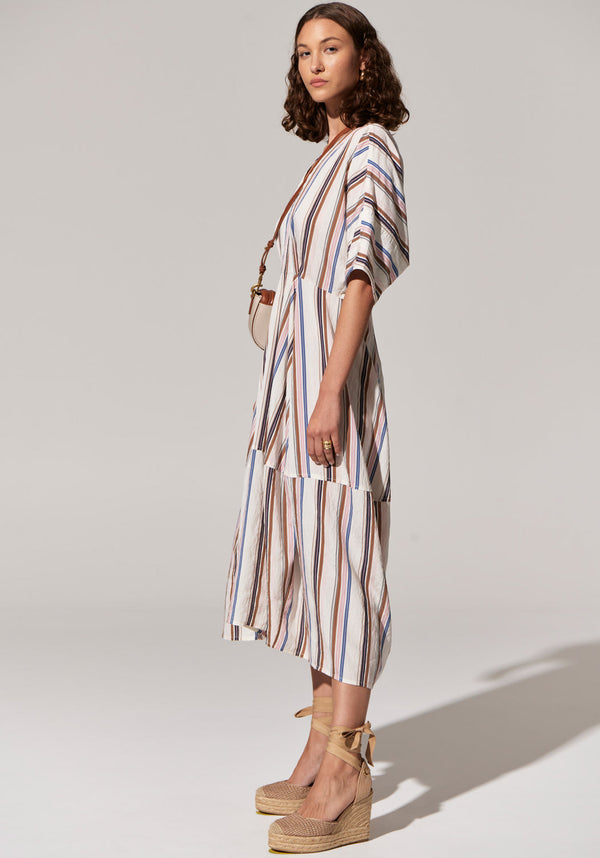 POL Jet Day Dress,Multistripe