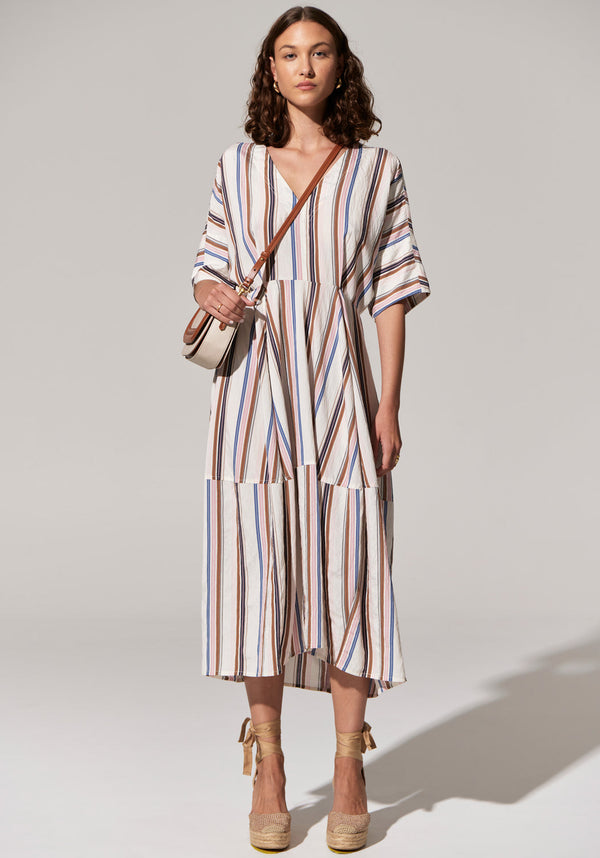 POL Jet Day Dress,Multistripe