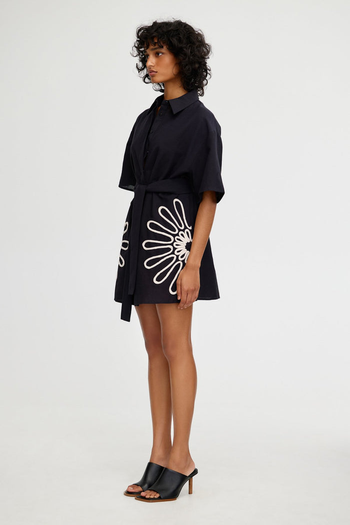 Significant Other Tara Shirt Dress,Black