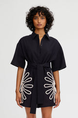 Significant Other Tara Shirt Dress,Black