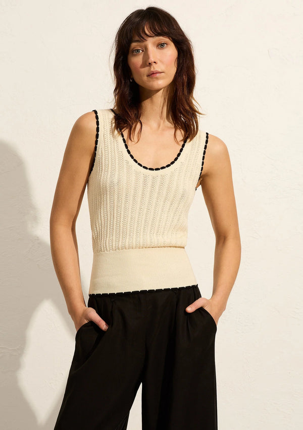 Auguste, Shiloh Crochet Cami, Off-White