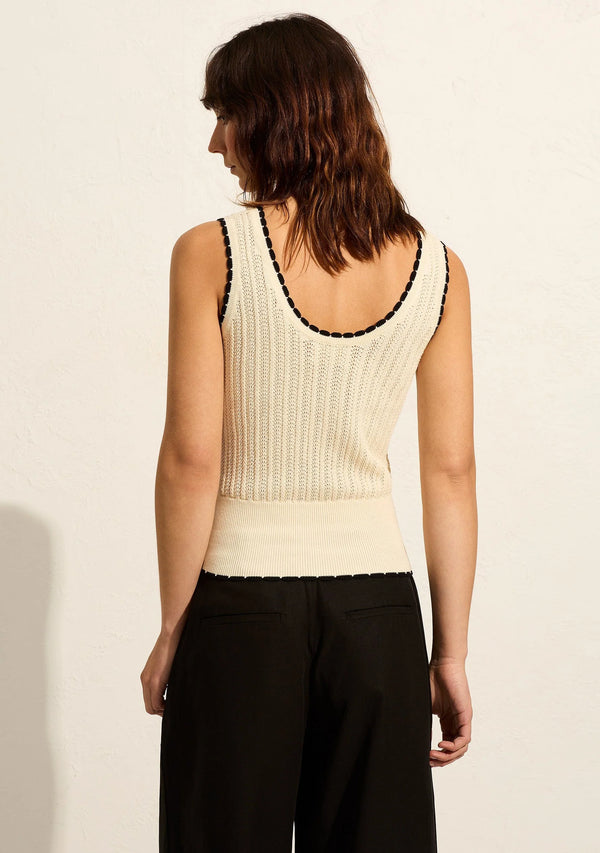 Auguste, Shiloh Crochet Cami, Off-White