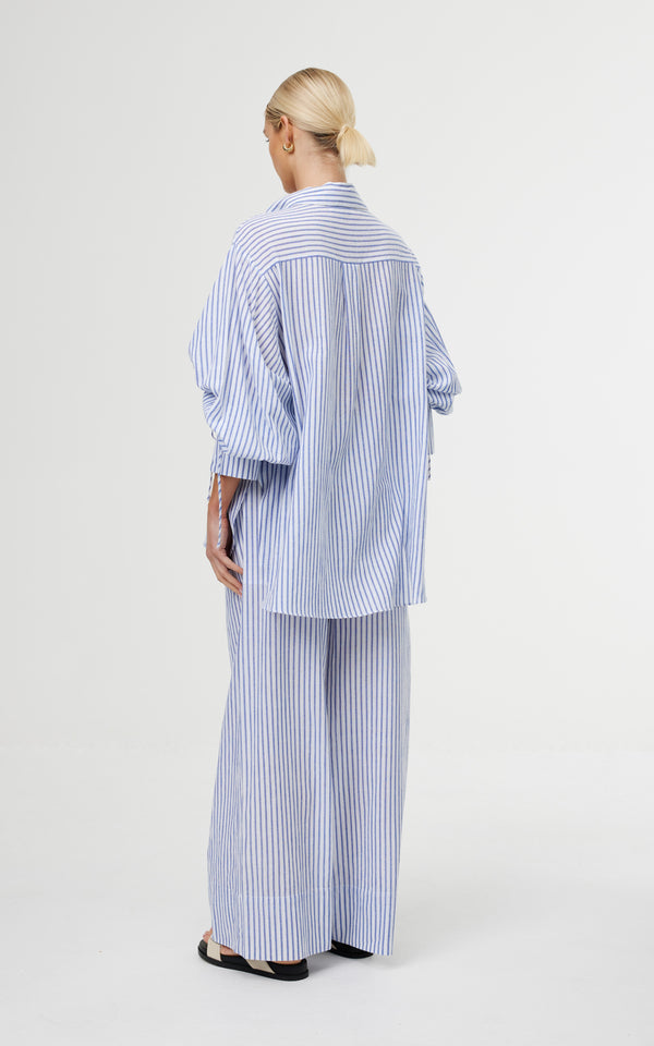 Kinney The Label Ashton Shirt,Sea Stripe