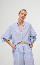 Kinney The Label Ashton Shirt,Sea Stripe