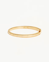 By Charlotte Live in Love Hinged Bracelet,18k Gold Vermeil