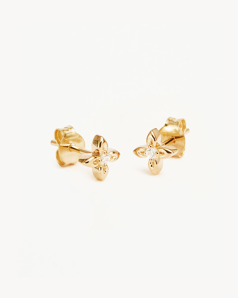 By Charlotte Live In Light Stud Earrings,18k Gold Vermeil