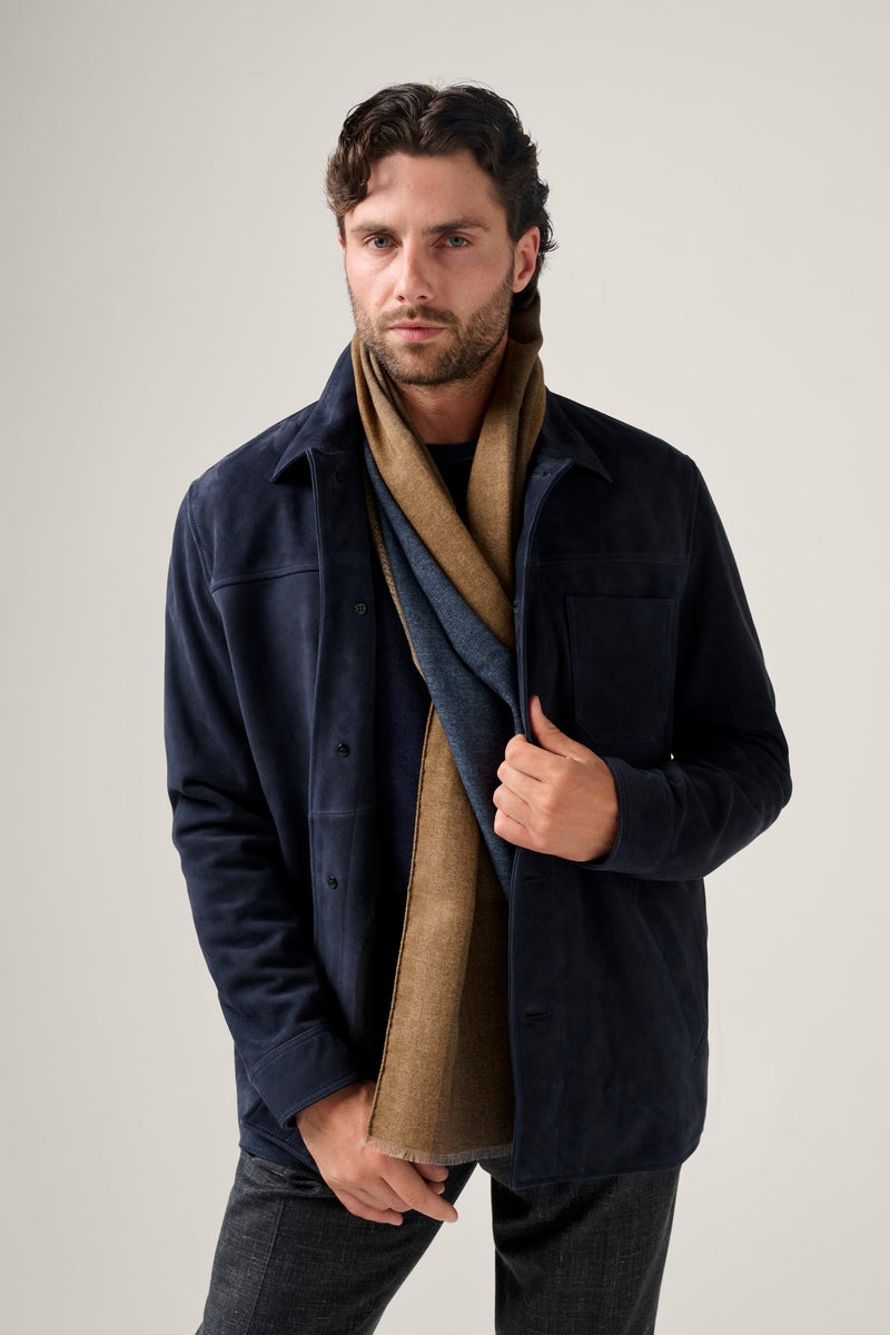 Christian Kimber Fitzroy Chore Jacket,Navy Suede