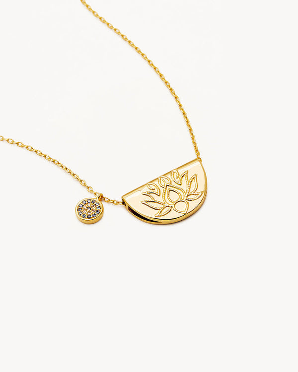 By Charlotte Lucky lotus necklace,18k Gold Vermeil