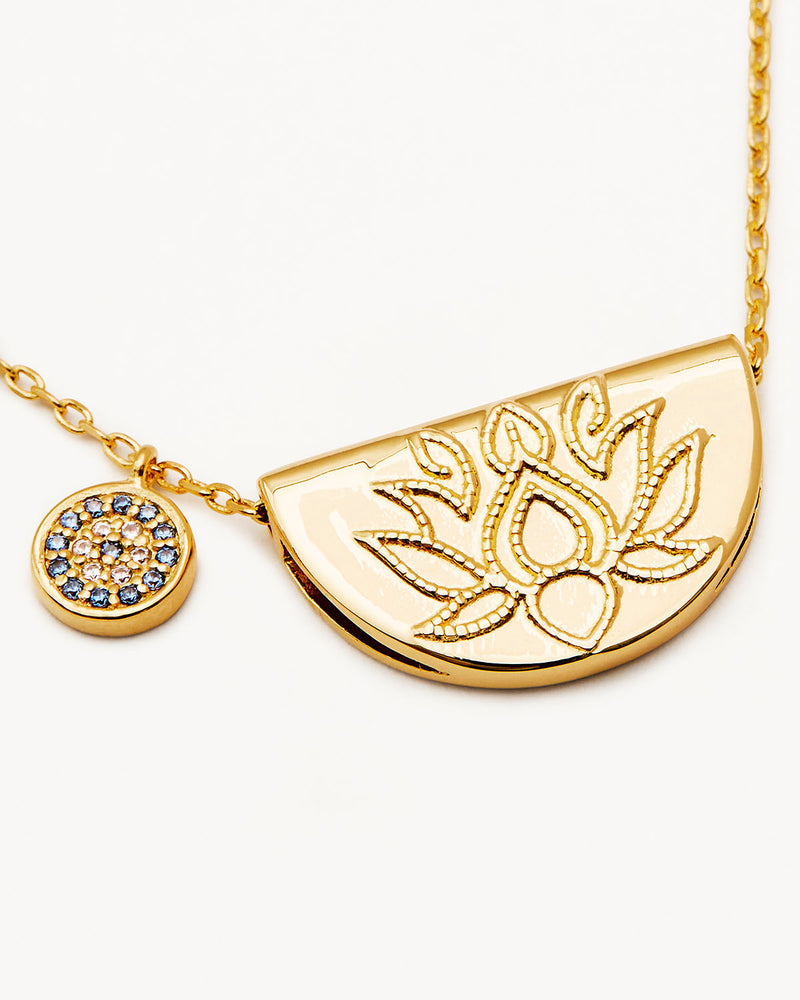 By Charlotte Lucky lotus necklace,18k Gold Vermeil