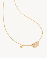 By Charlotte Live In Light Lotus Necklace,18k Gold Vermeil