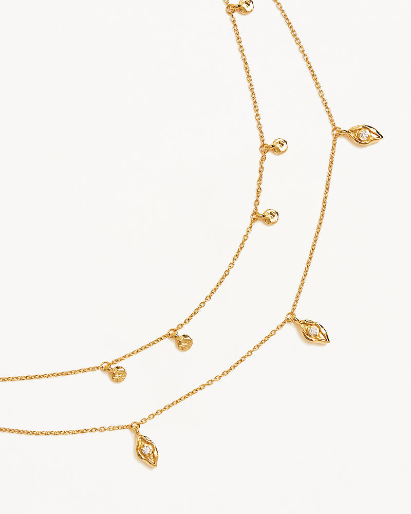 By Charlotte I Am Protected Layered Choker,18k Gold Vermeil