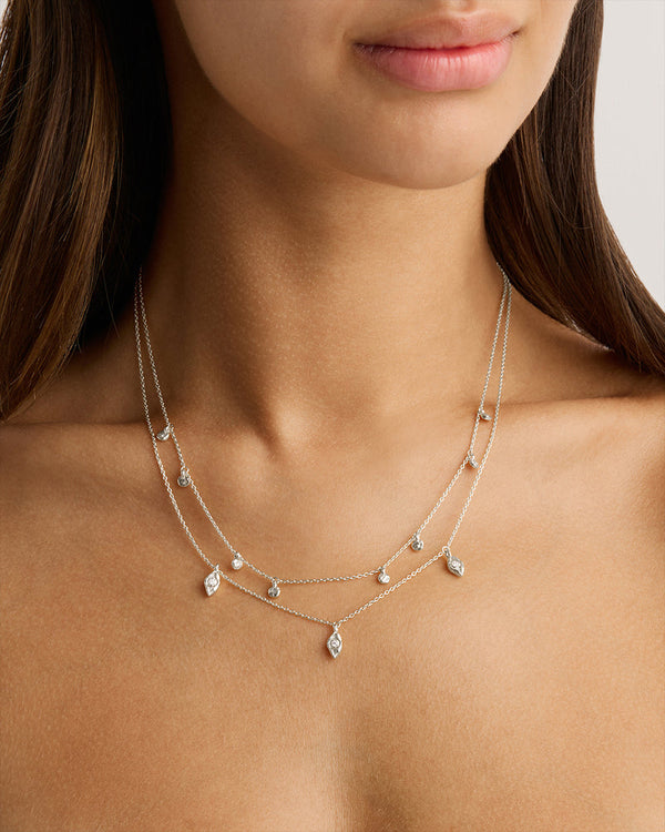 By Charlotte I Am Protected Layered Choker,Sterling Silver