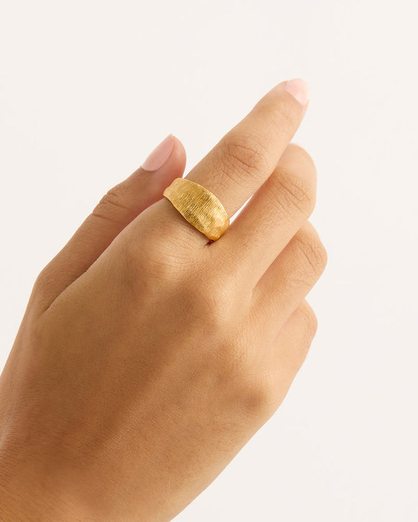 By Charlotte Woven light Ring,18k Gold Vermeil